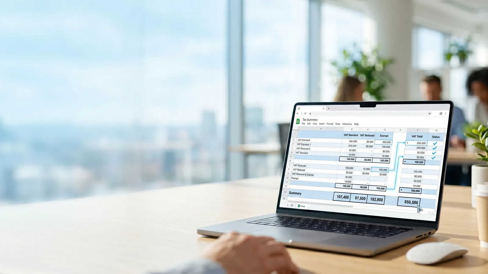 Google Sheets: podsumowanie VAT z KSeF