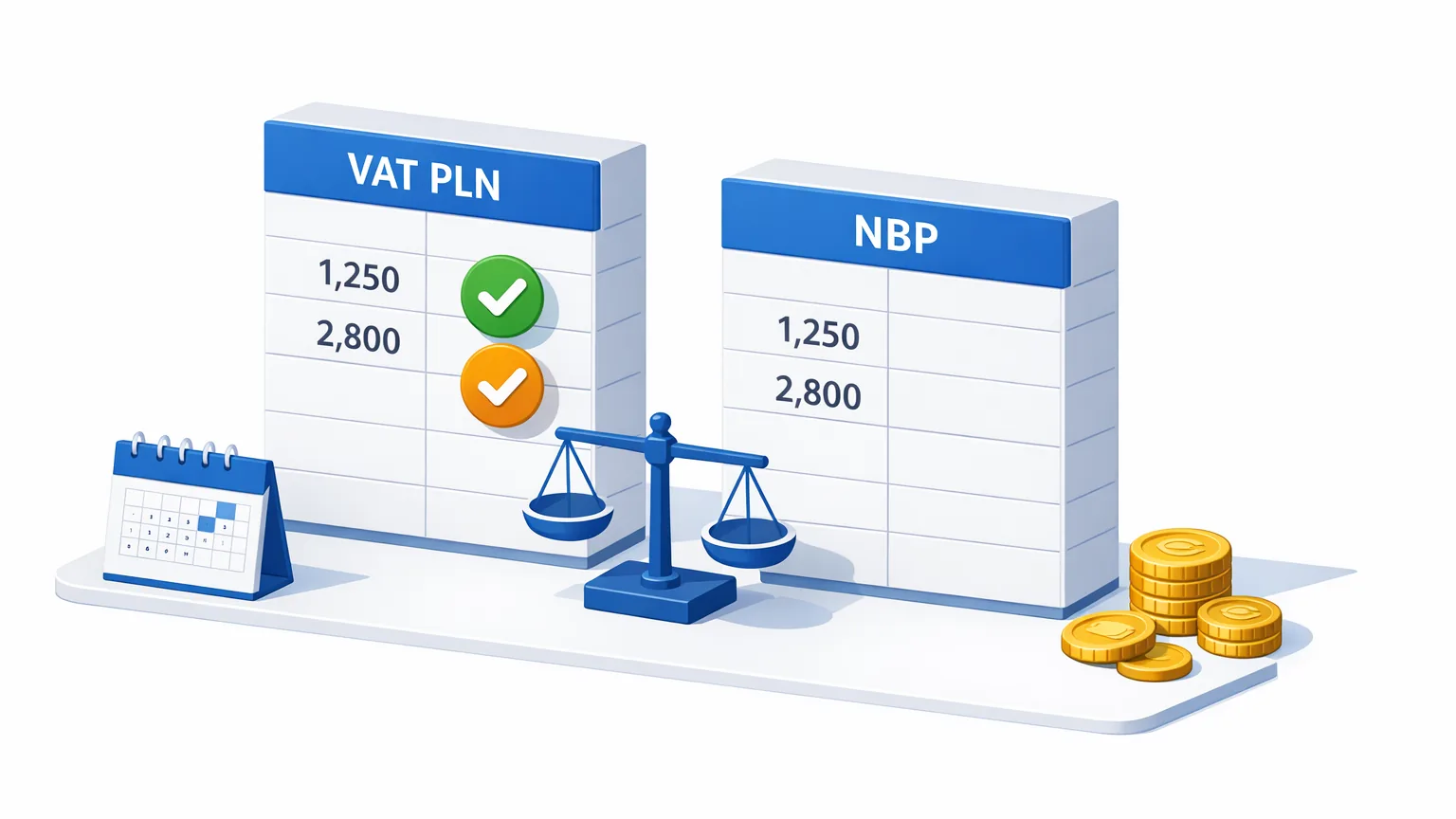 VAT w PLN z faktury a kurs NBP – kontrola rozbieżności w arkuszu
